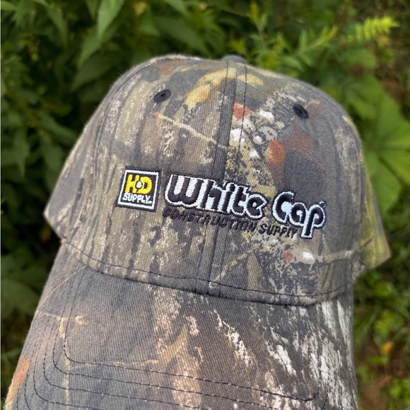 Camo White Cap Construction Supply baseball hat - Picture 2 of 6